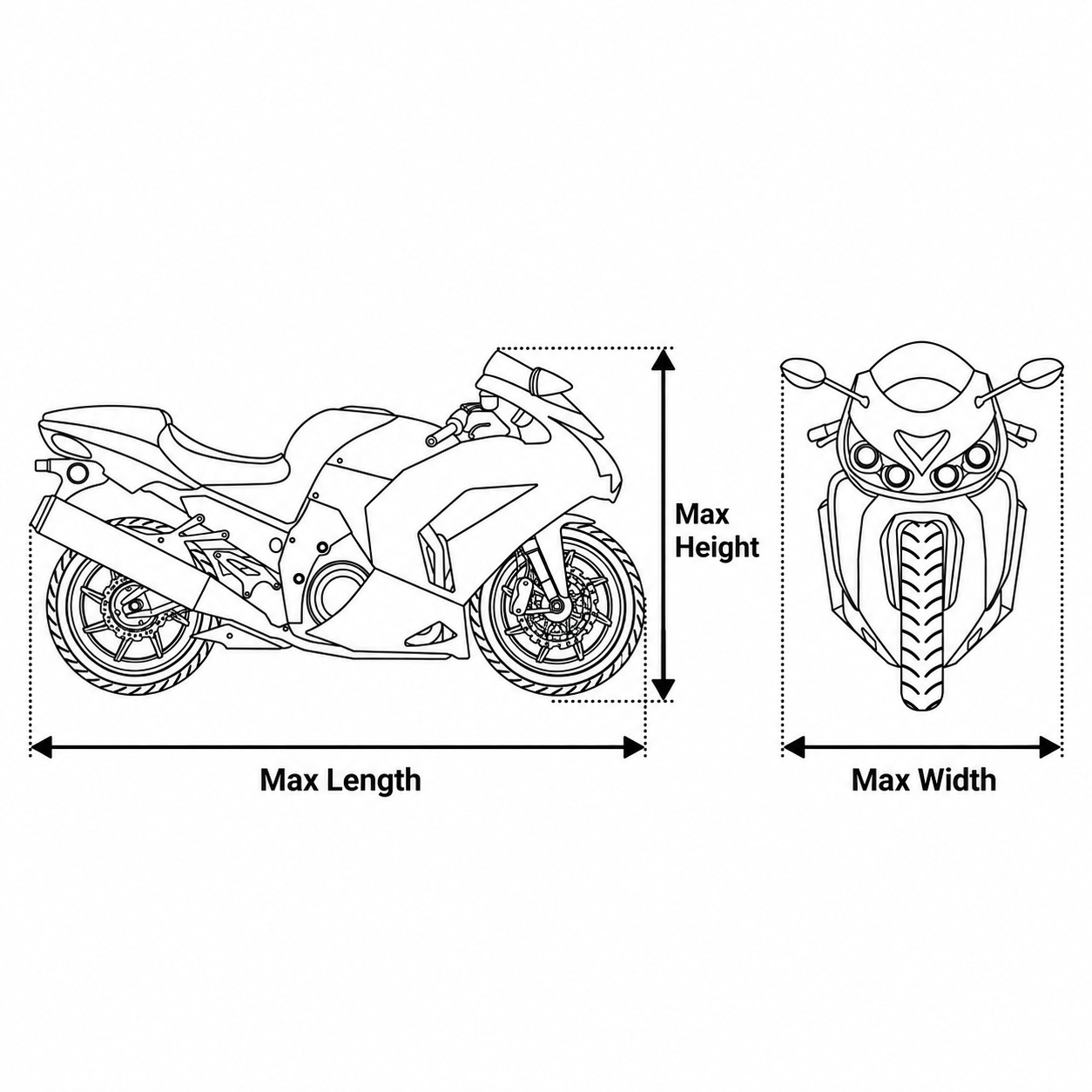 Measure maximum vehicle length, height and width.